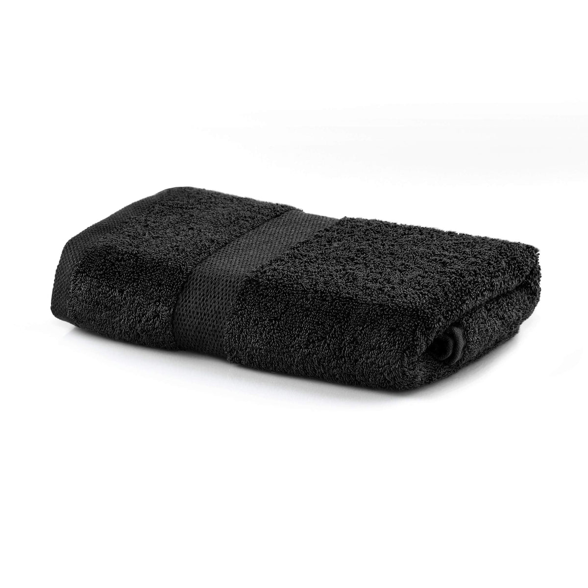 DecoKing Hand Towel 50 x 100 cm Cotton Quality 525 g/m² Black Absorbent Marina - image 1