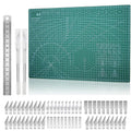 Jolof Store A3 Self-Healing Cutting Mat Set with Steel Ruler and Knife