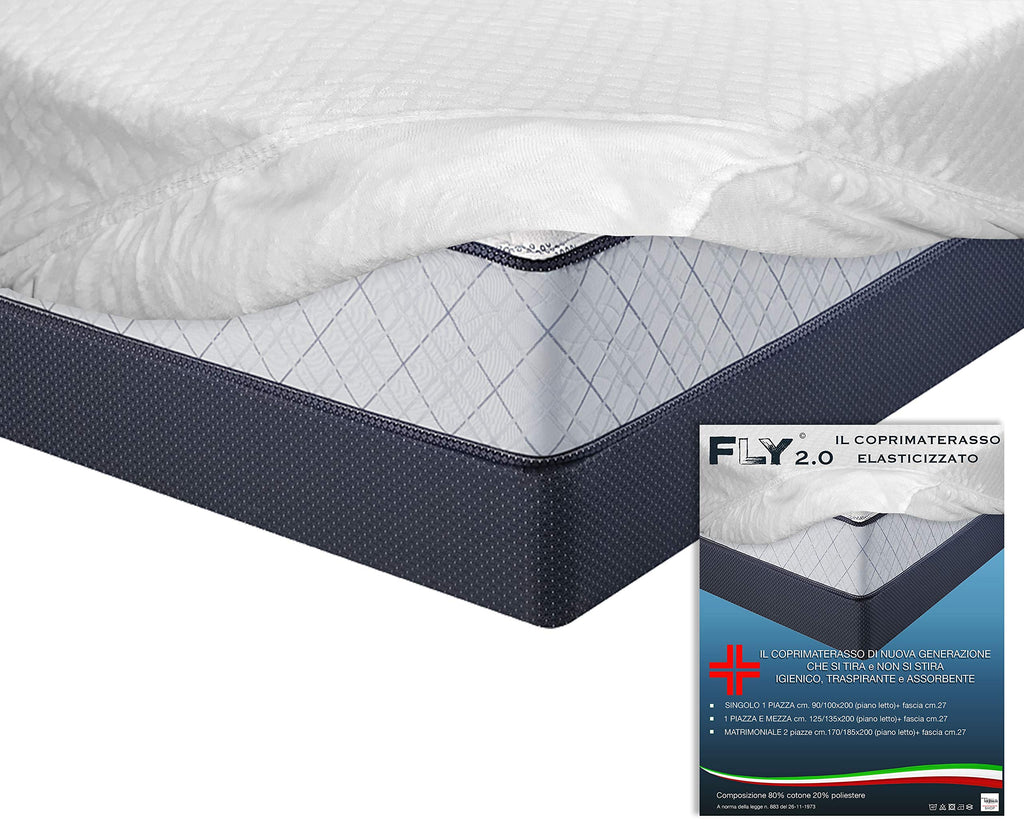Fly 2.0 Terry Jacquard Elastic Mattress Topper with Corners - Double Bed for 2 Single Beds - image 4