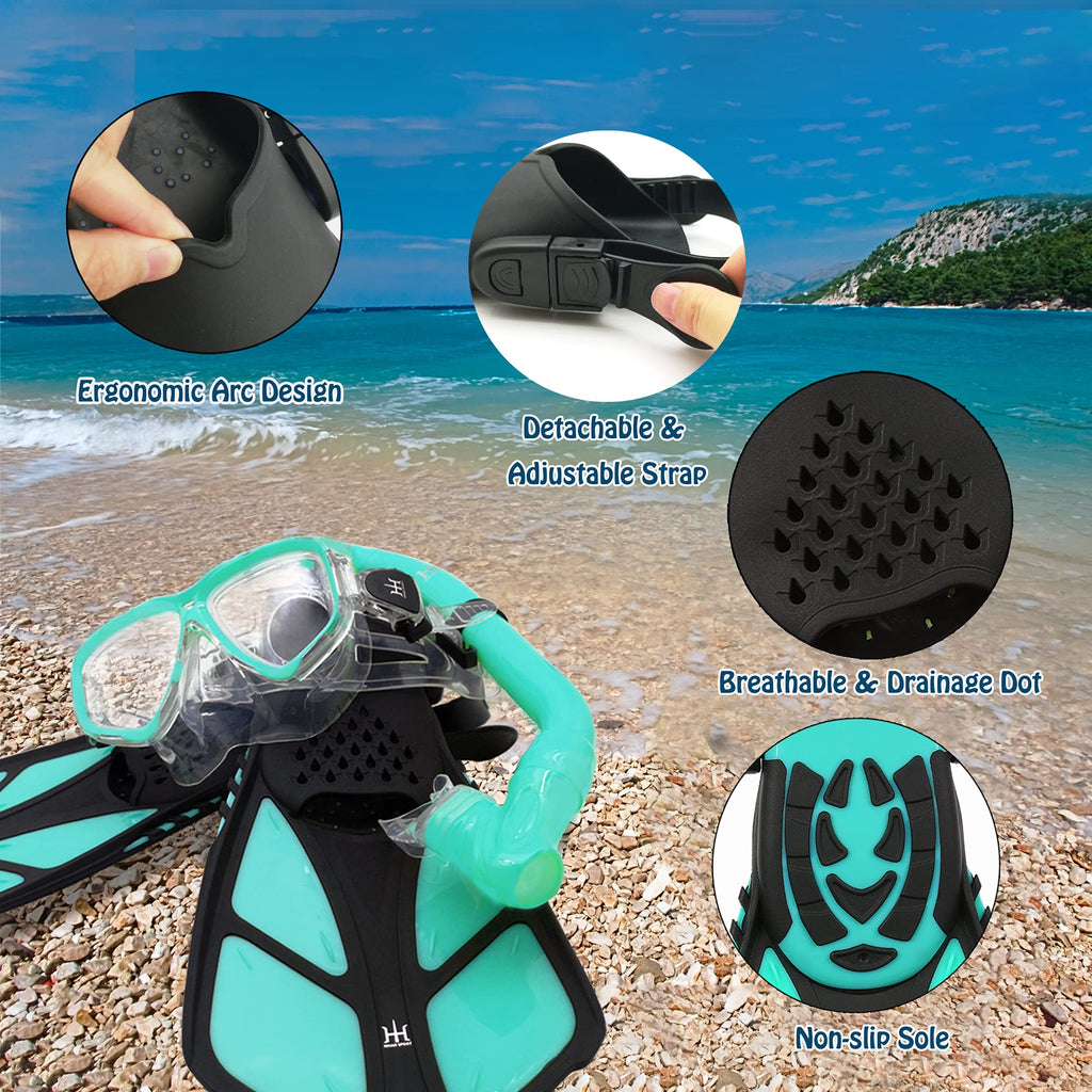 Jolof Store Kids Snorkeling Set | Dry Snorkel, Mask & Adjustable Fins