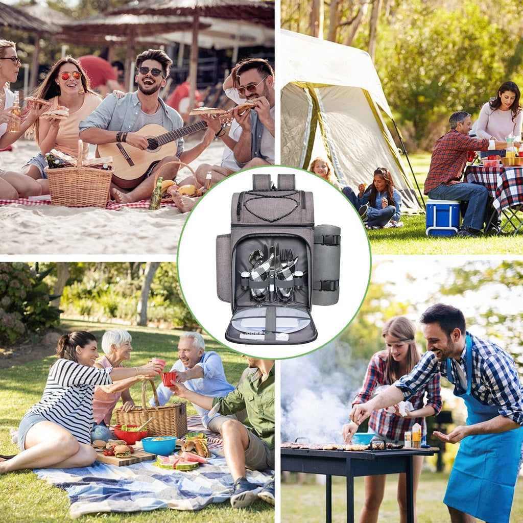 Hap Tim Picnic Backpack for 2 – Insulated Cooler Bag with Blanket & Cutlery