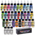 HOMY ARTY Airbrush Paint Set - 30 Colors Water-Based Acrylic for Models