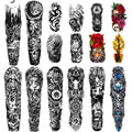 Waterproof Temporary Tattoos - 16 Sheets Full & Half Arm Sleeves