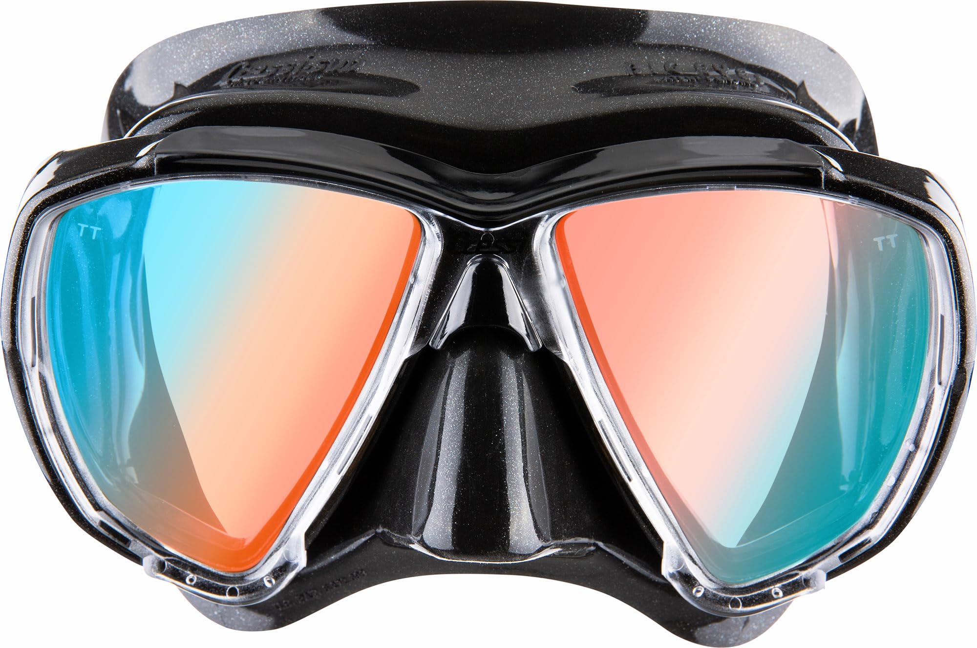 Cressi Big Eyes Diving Mask – UV Blue/Orange Lenses, Black Silicone