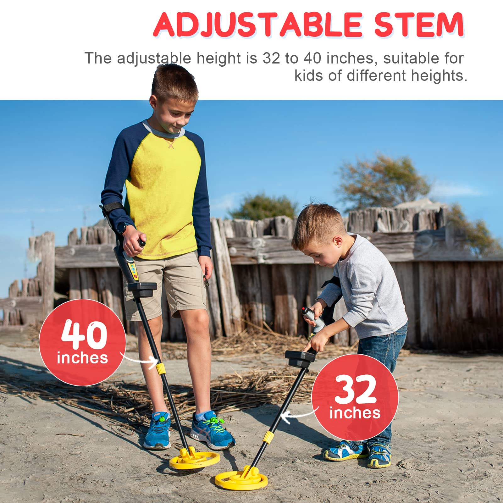 Kids Metal Detector – Waterproof 7 Inch Junior Treasure Hunter