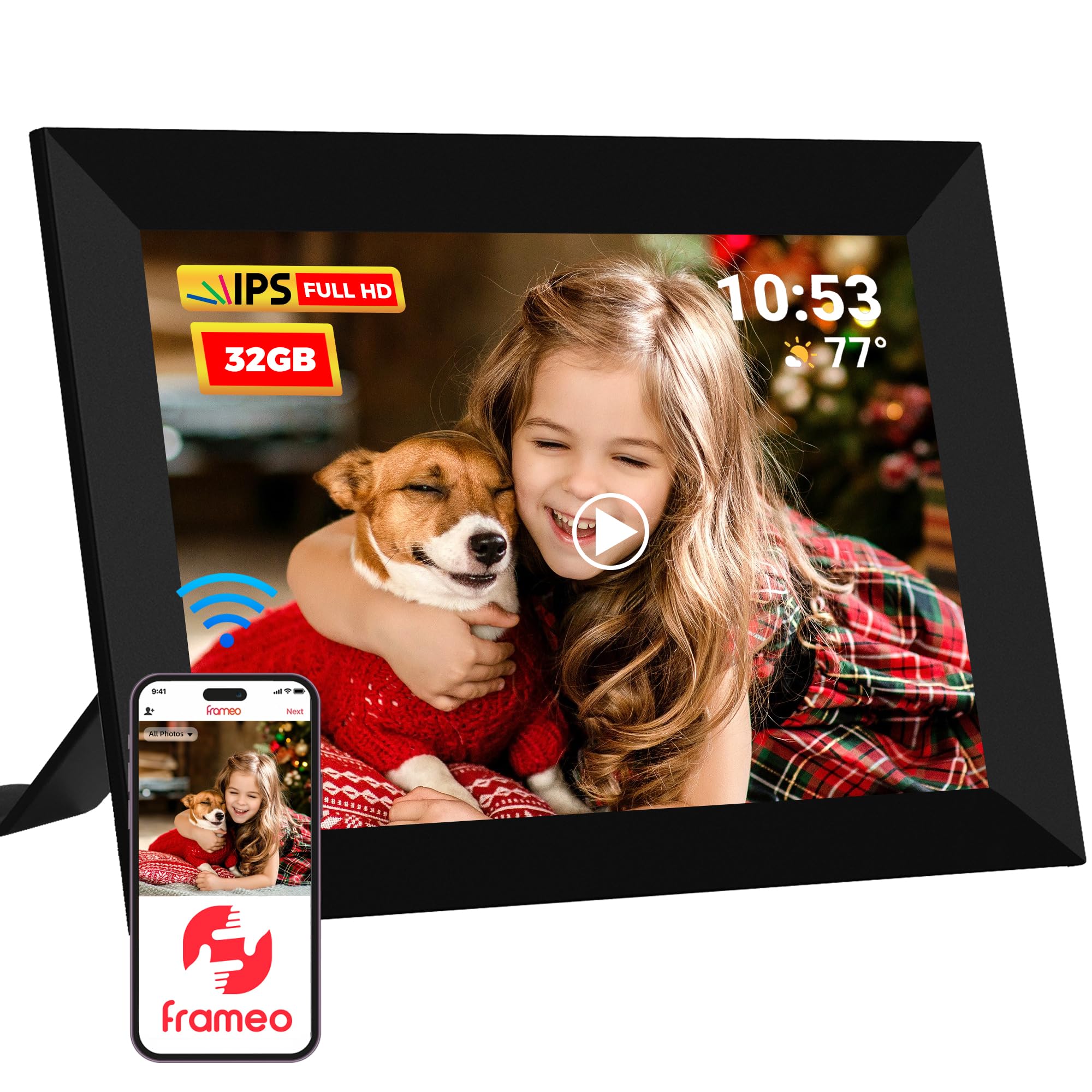 REUMAR 10.1 Inch WiFi Digital Picture Frame | 32GB IPS Touch Screen