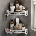 Voldra Corner Shower Caddy | Aluminum No-Drill Bathroom Shelf (2-Pack)