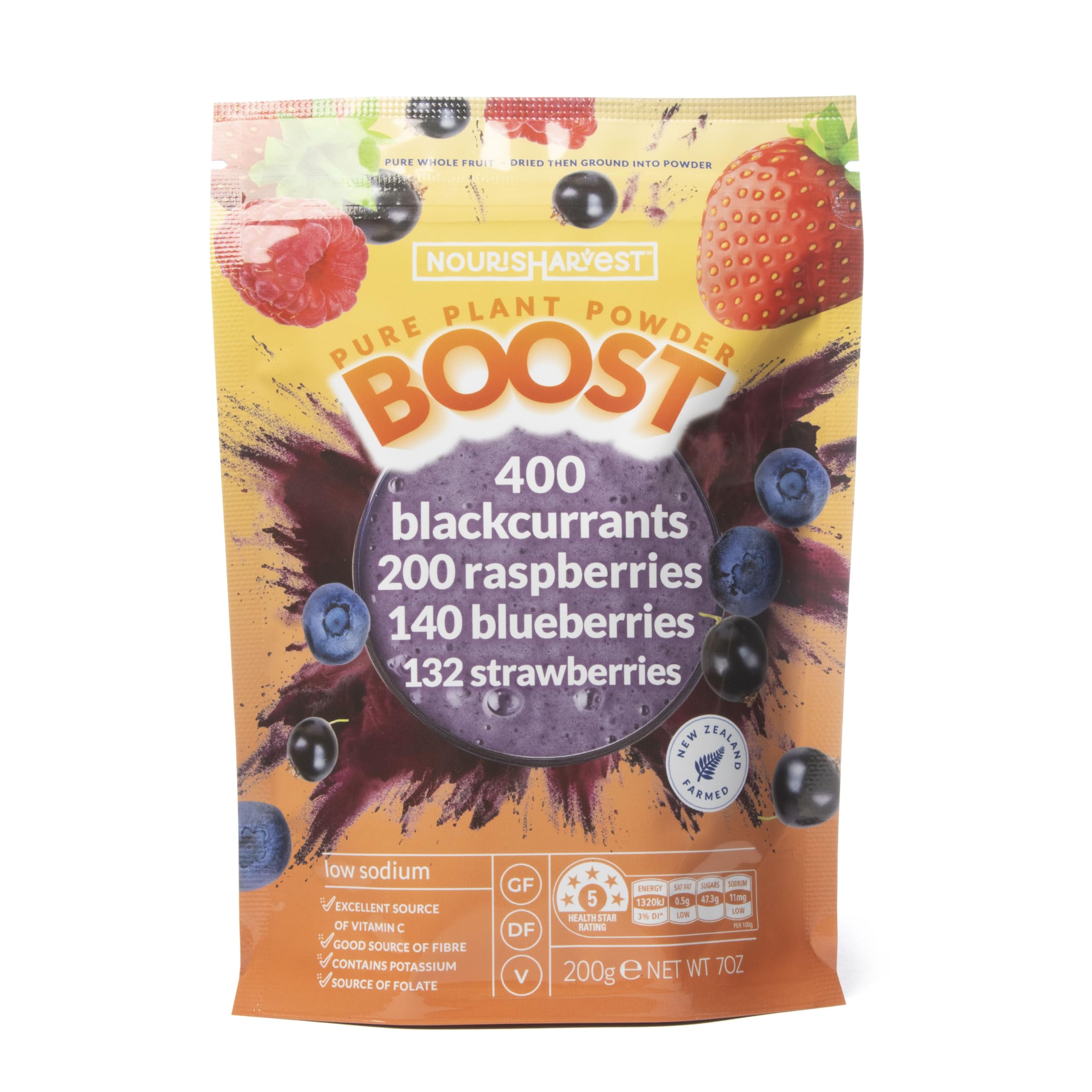 Nourisharvest Berry Smoothie Powder 200g – Mixed Fruit Superfood Blend