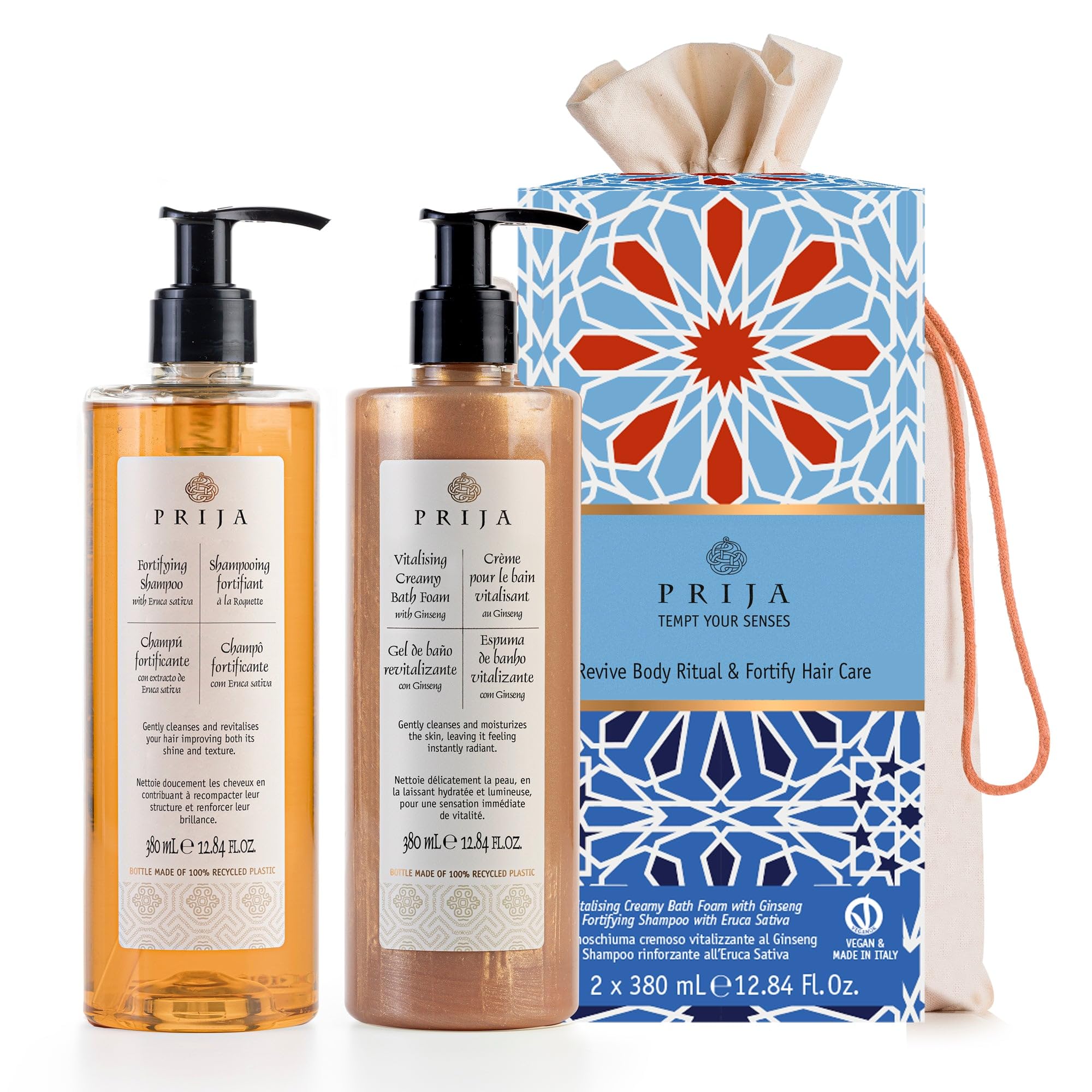 Prija Hair and Body Gift Pack | Luxury Botanical Travel Toiletries Set