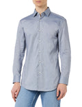 HUGO Men's Koey Sharp Fit Dress Shirt | 100% Cotton | Open Blue