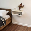 Floating Nightstand – Modern Wall-Mounted Spruce Bedside Shelf