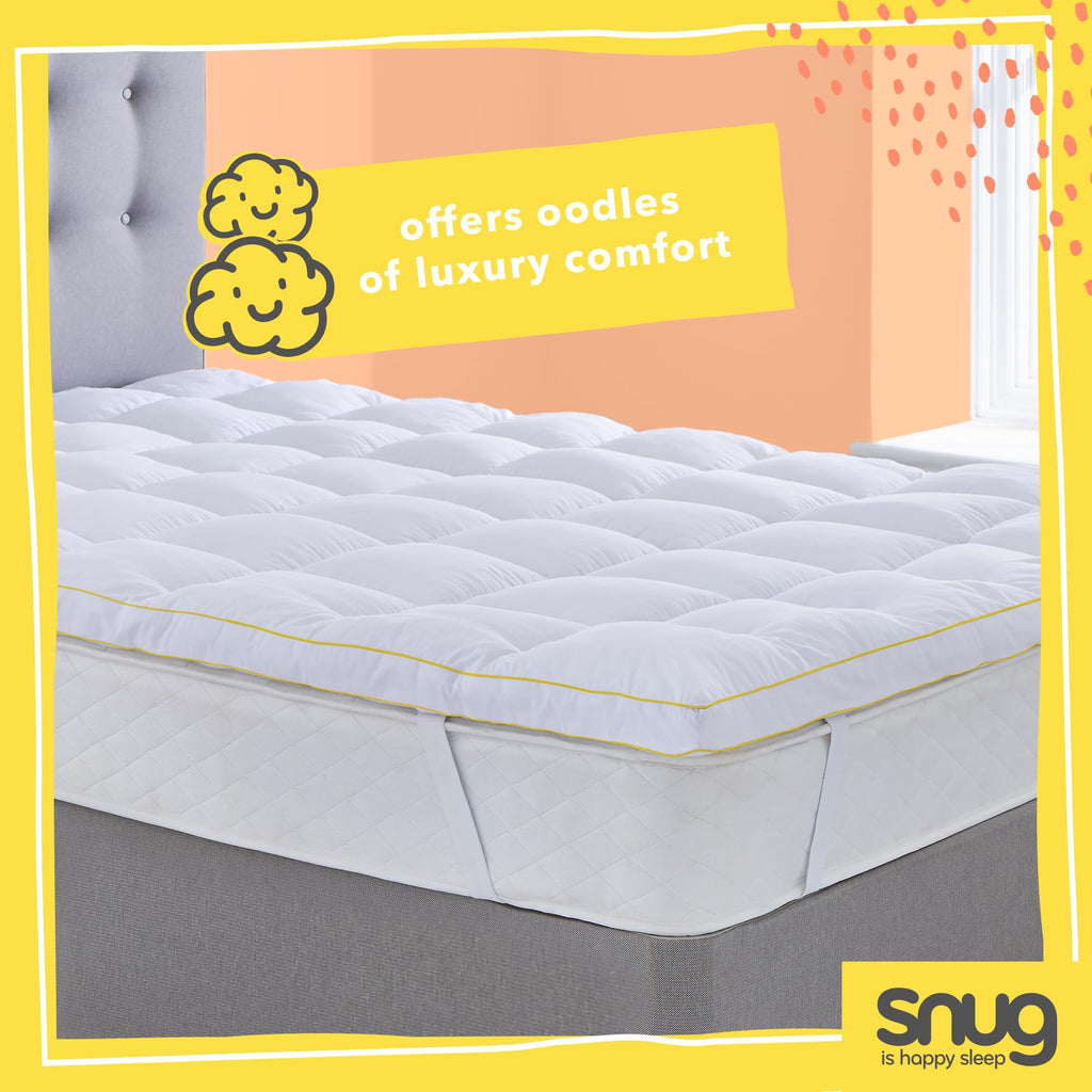 Snug Deeply Dreamy Mattress Topper – 10cm Extra Thick Quilted Single