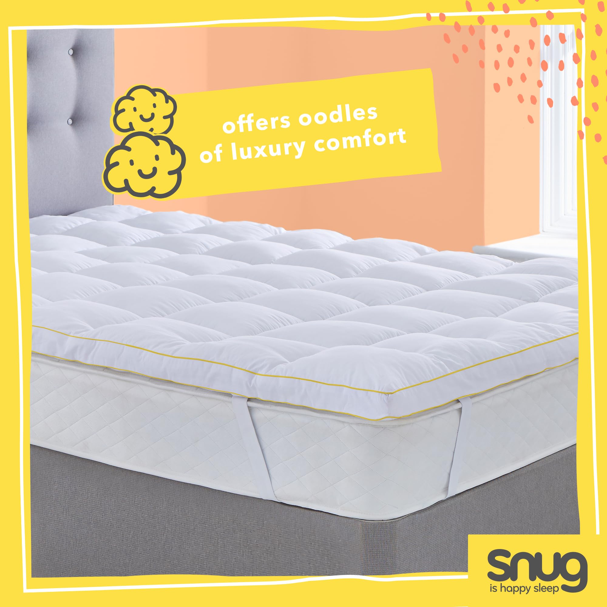 Snug Deeply Dreamy Mattress Topper – 10cm Extra Thick Quilted Single