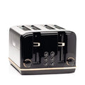 Haden Salcombe 4 Slice Toaster – Black Retro Stainless Steel, 2300W