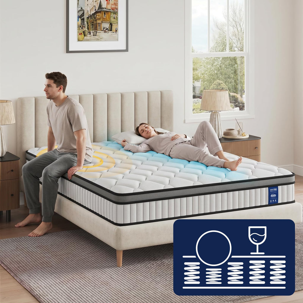 BedStory Small Double Hybrid Mattress, 22cm Pocket Sprung, 120x190cm - image 4