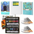 Inburit Acrylic Paint Set - 18 Colors Art Kit with Canvas and Brushes
