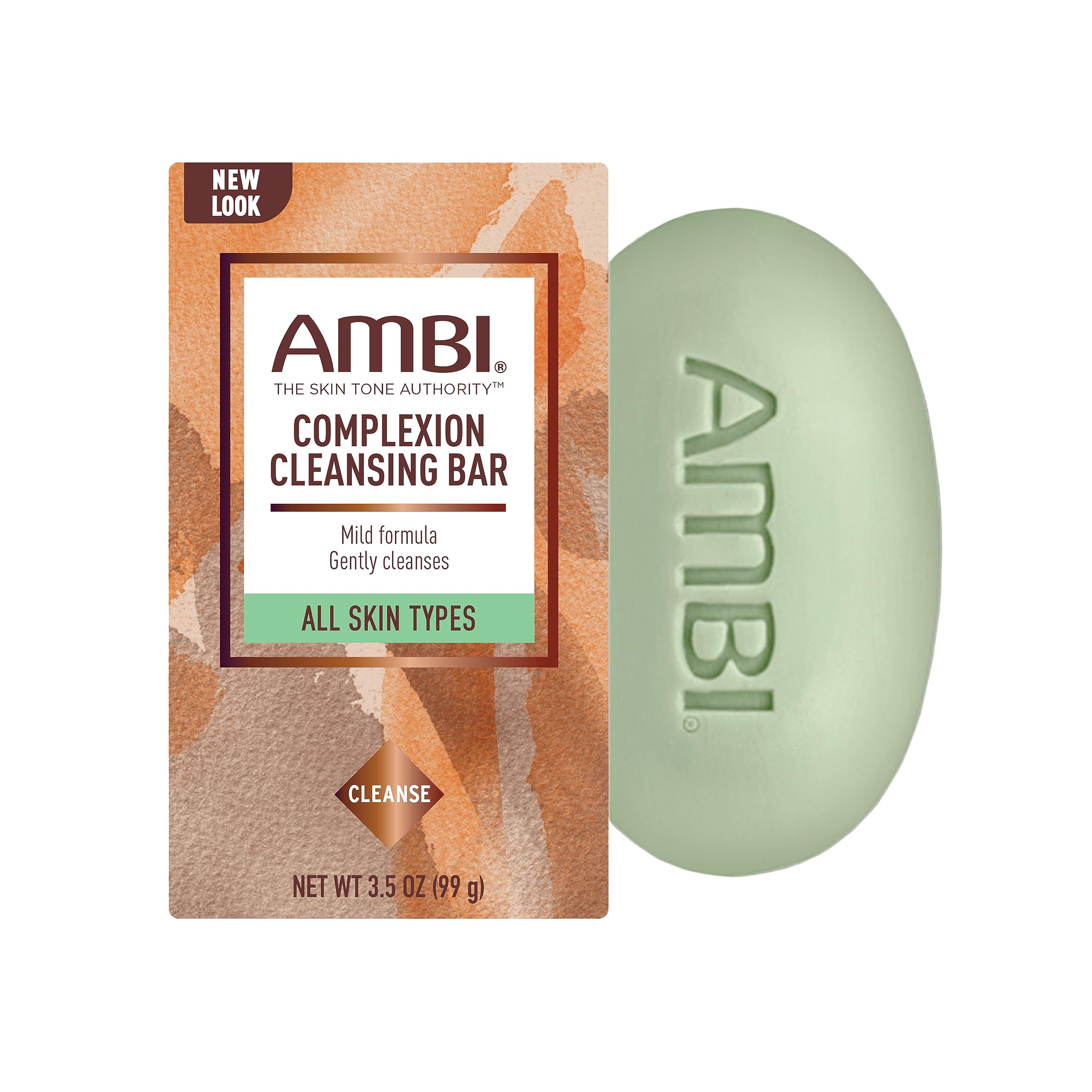 AMBI Complexion Soap Bar – Gentle Cleansing & Hydrating Face Wash, 3.5oz