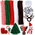 UPINS 550pcs Christmas Pipe Cleaners Set – Chenille Stems & Wiggle Eyes