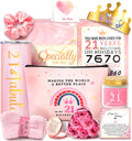 21st Birthday Gift Basket for Her | 12-Piece Spa & Tumbler Set