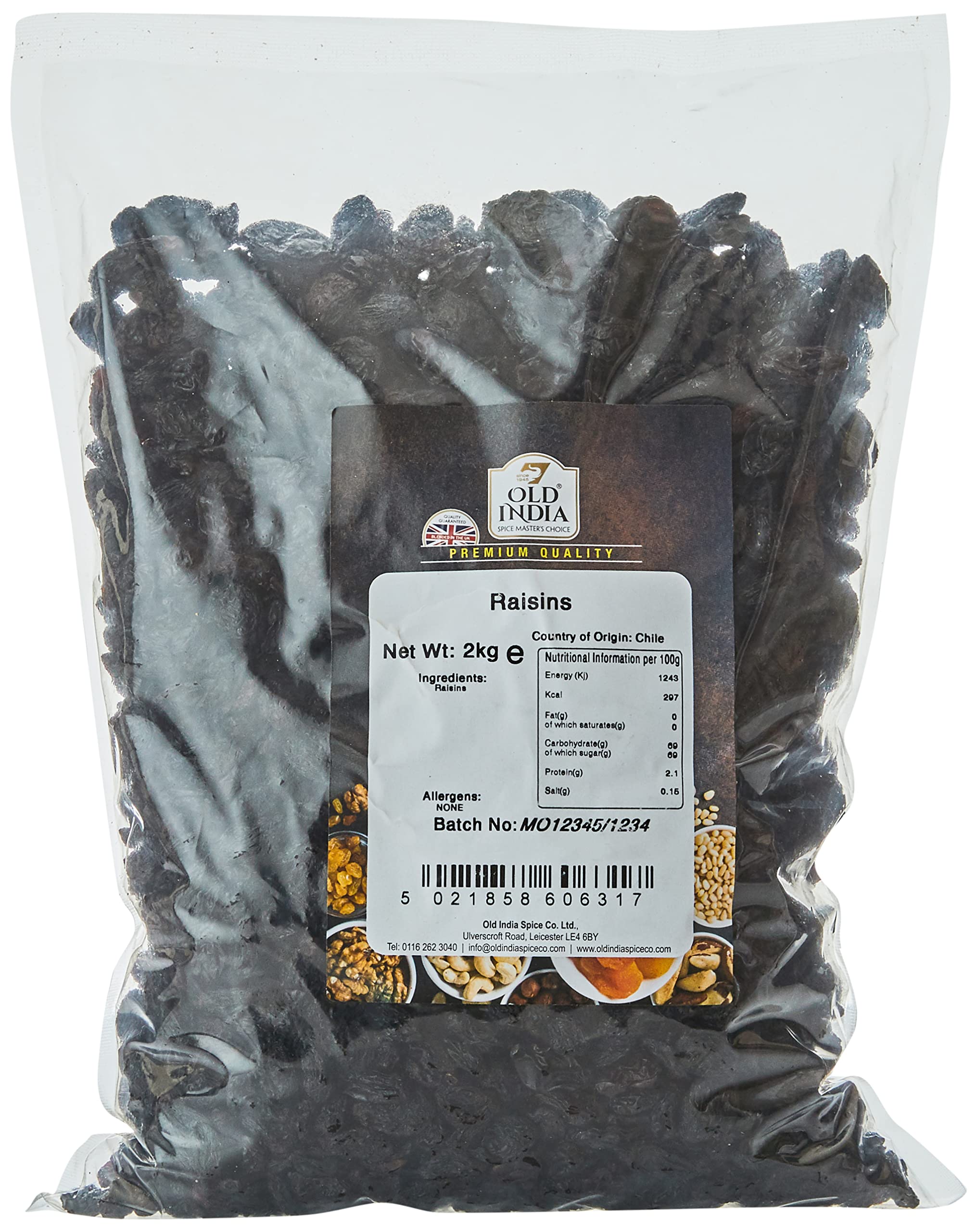 Old India Raisins 2kg – Premium Bulk Dried Fruit for Baking & Snacks