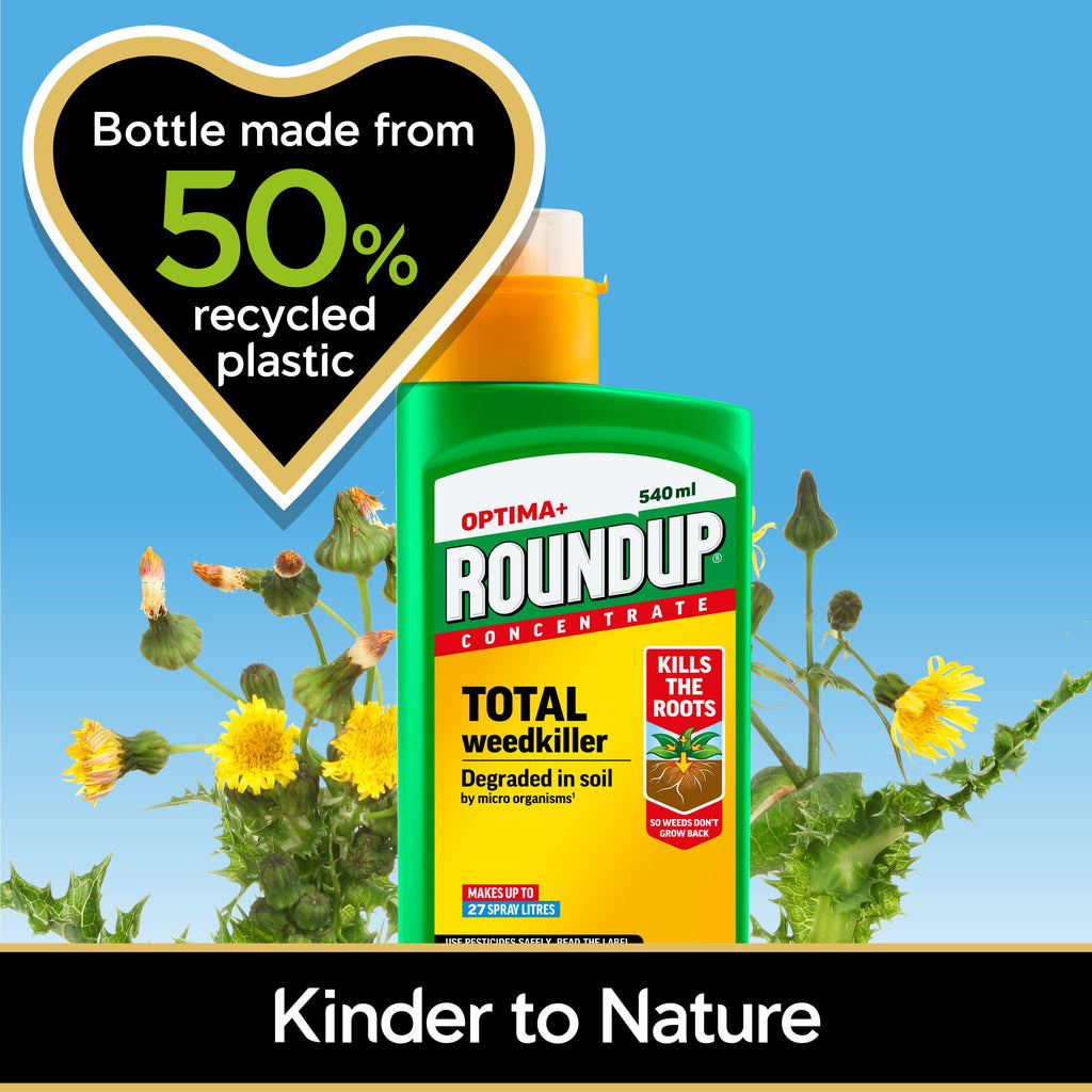 Roundup Optima+ Total Weedkiller Concentrate - 1L Root Killer