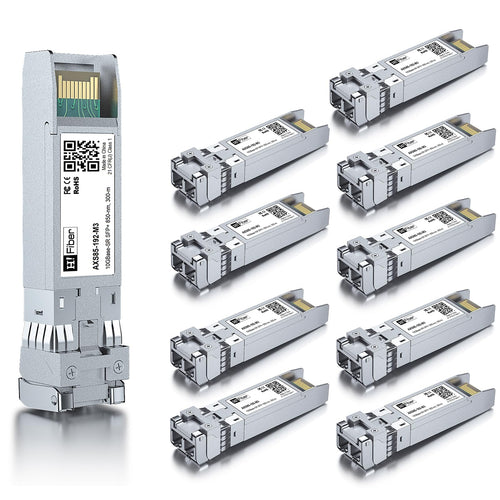 10G SFP+ Multimode LC Fiber Transceiver - 10-Pack, 300m