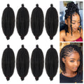 Jolof Store Pre-Separated Spring Twist Hair for Afro Marley Locs - Black