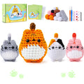 Crochet Kit for Beginners – 4pcs Cat Animal Amigurumi Set