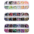 Jolof Store Nail Glitter Flakes – 3 Pack Multicolour Foils for Resin Art
