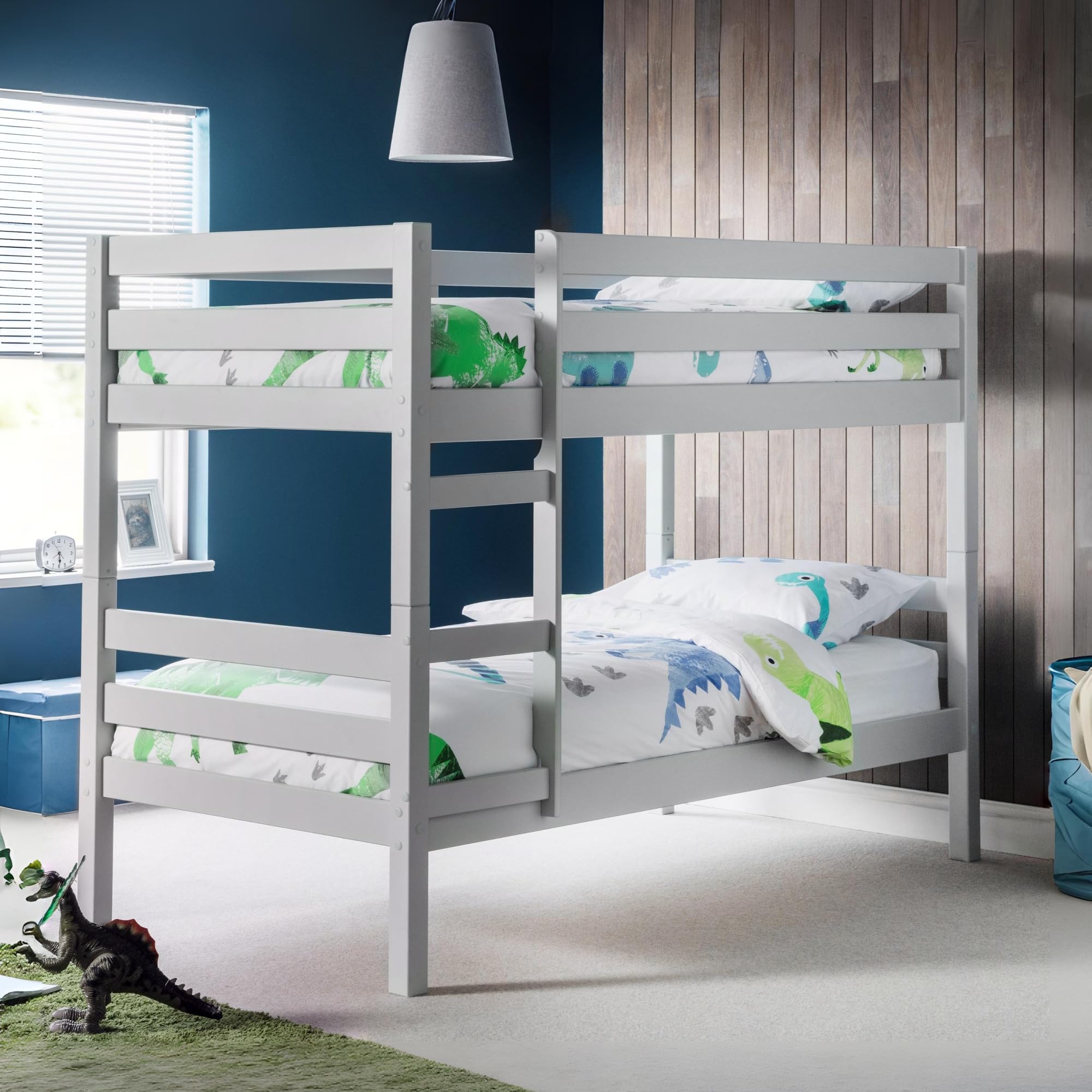 Julian Bowen Camden Bunk Bed – Modern Dove Grey Wooden Kids Bed