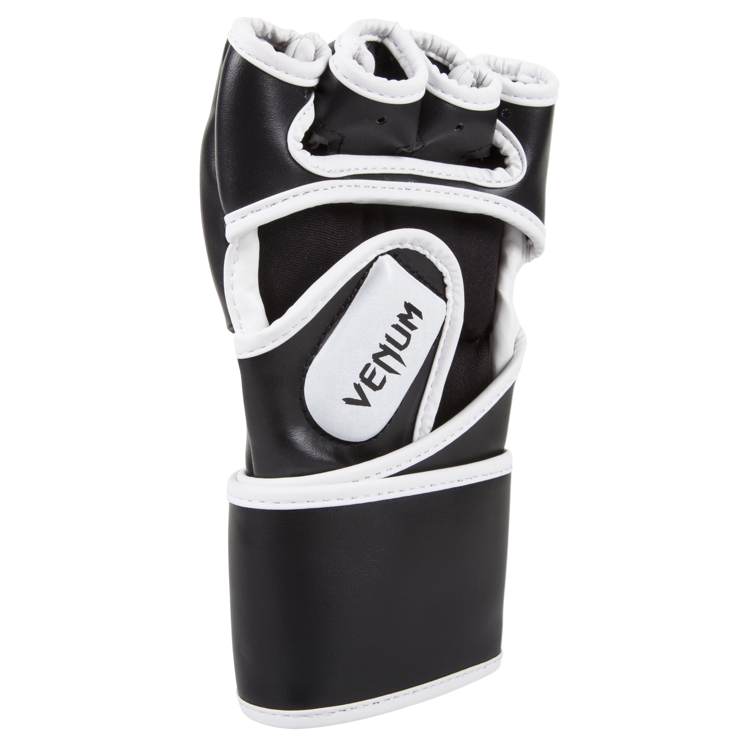 Venum Challenger MMA Gloves - PU Leather Sparring Gear - Black, L/XL