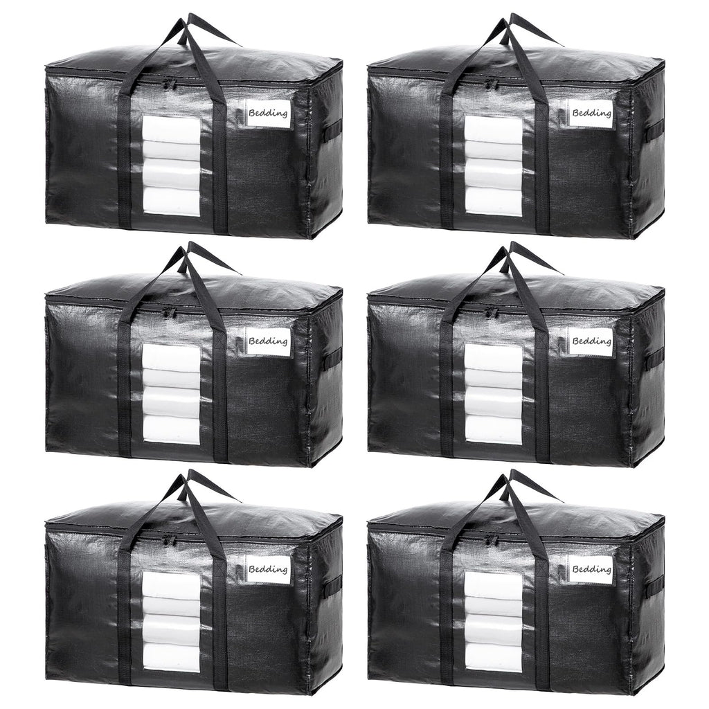 TAILI Extra Large Moving Bags – 6 Pack Heavy Duty Storage with Zips