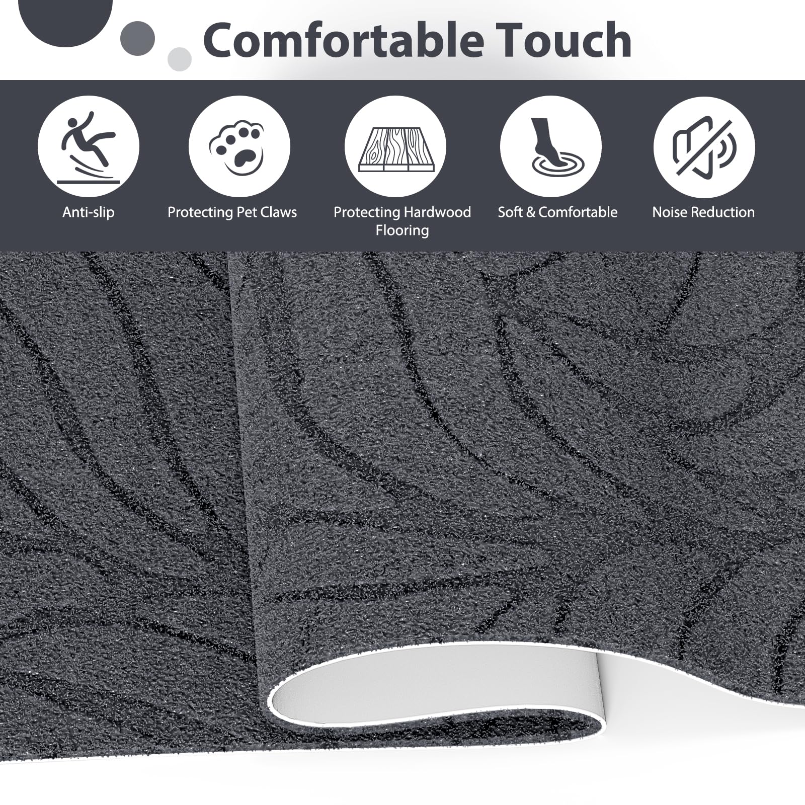 Fixmend Non-Slip Stair Treads – 15-Pack Washable Carpet Runners, Grey