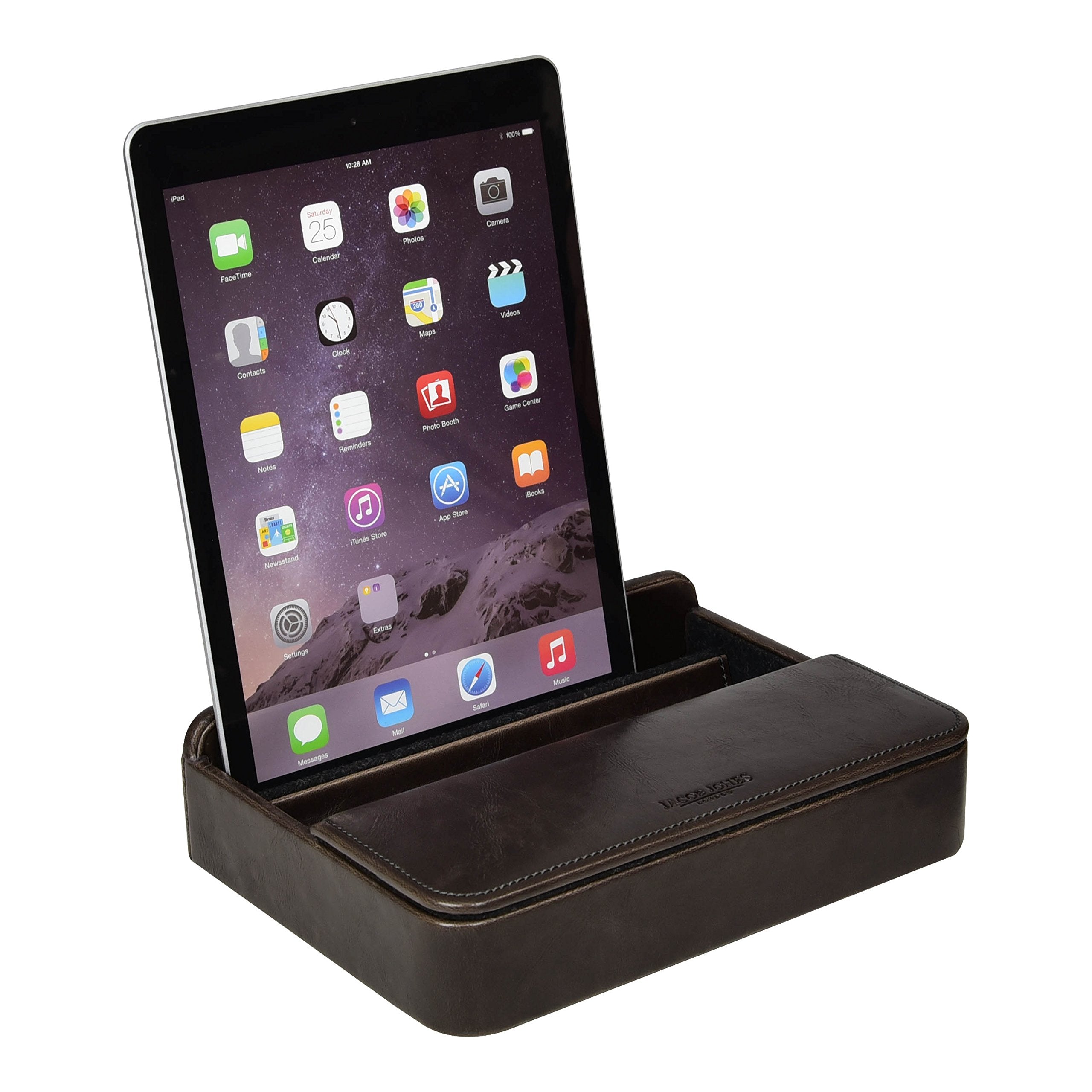 Jacob Jones Grey Charging Valet Tech Stand | Desk Organizer & Storage