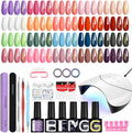 Phoenixy 20 Colors Gel Nail Polish Set with 36W Manicure Lamp Kit