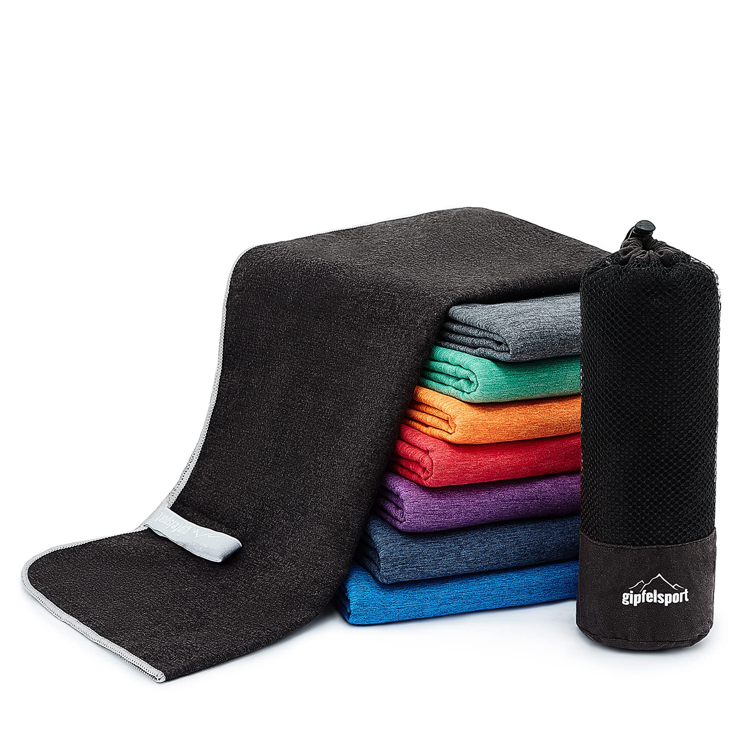 Jolof Store Microfibre Towel Set – Quick-Dry Sports & Beach Towel, Anthracite