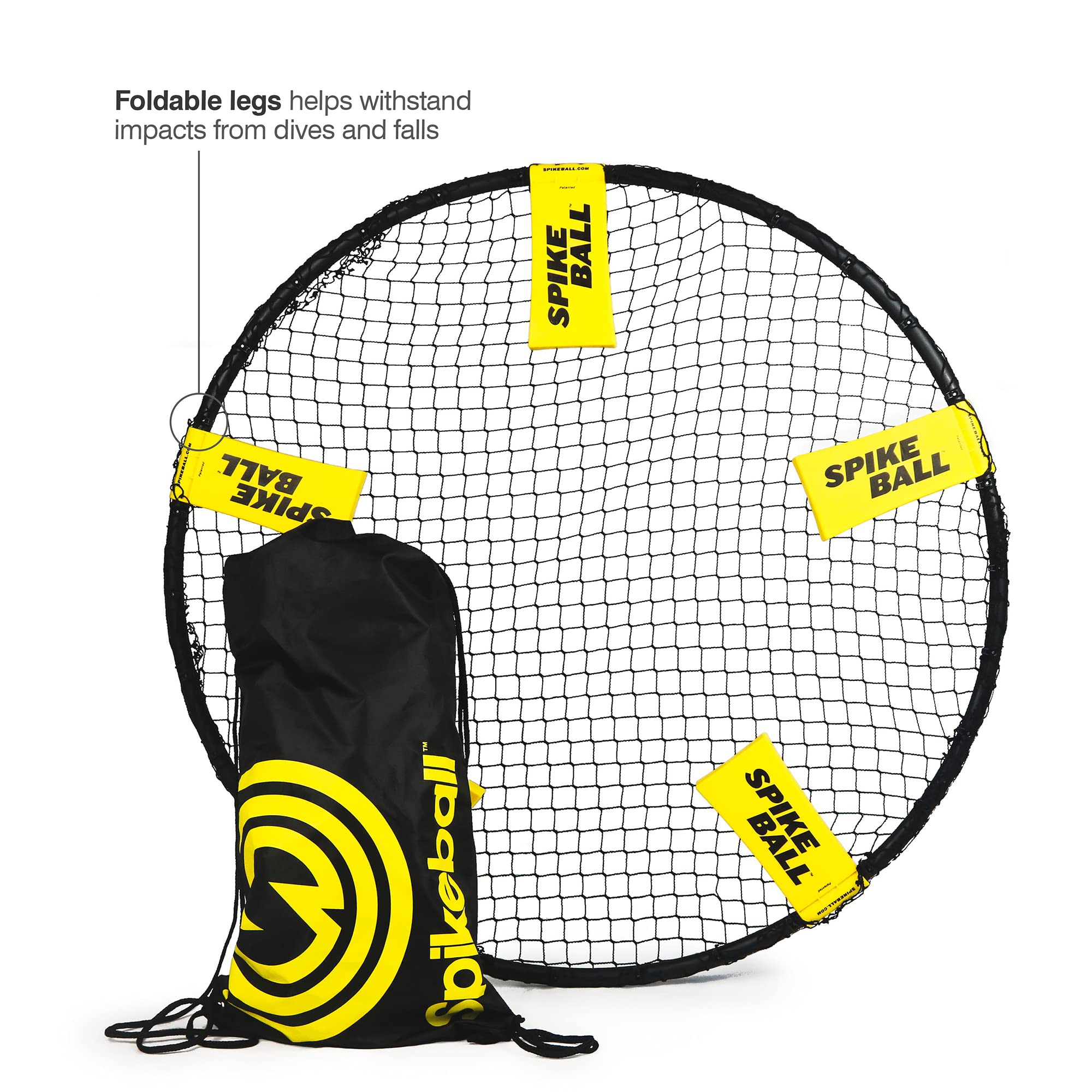 Spikeball 3 Ball Game Set – Foldable Outdoor Roundnet Sports Kit