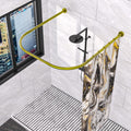 Sikaiqi U-Shaped Corner Shower Curtain Rod – 304 Stainless Steel Gold
