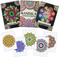 Atoke 3-Pack Mandalas Colouring Book for Adults | Spiral Bound Set