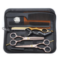 Purple Dragon 5.5" Rose Gold Hairdressing Scissors Set - 440C Stainless Steel