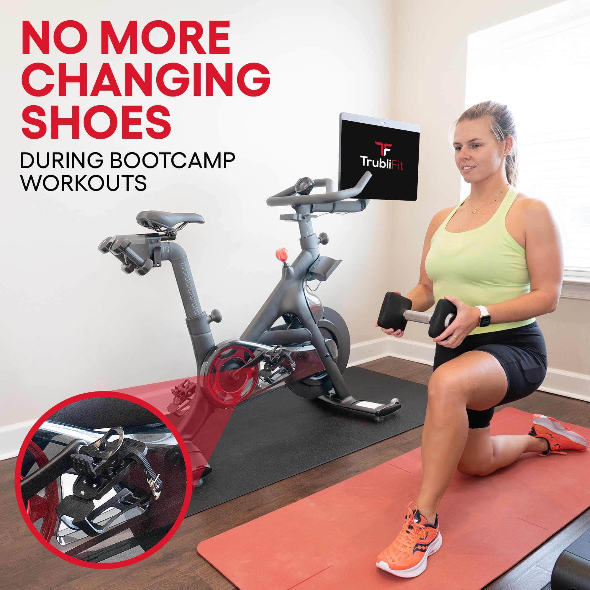TrubliFit Dual Function Toe Cages for Peloton Bike | Delta Cleat Compatible