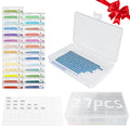 AIKUSICK 27pcs Diamond Painting Storage Containers | 2-in-1 Art Trays