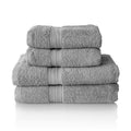 Glart Premium 4-Piece Terry Towel Set - 100% Cotton - Platinum Grey