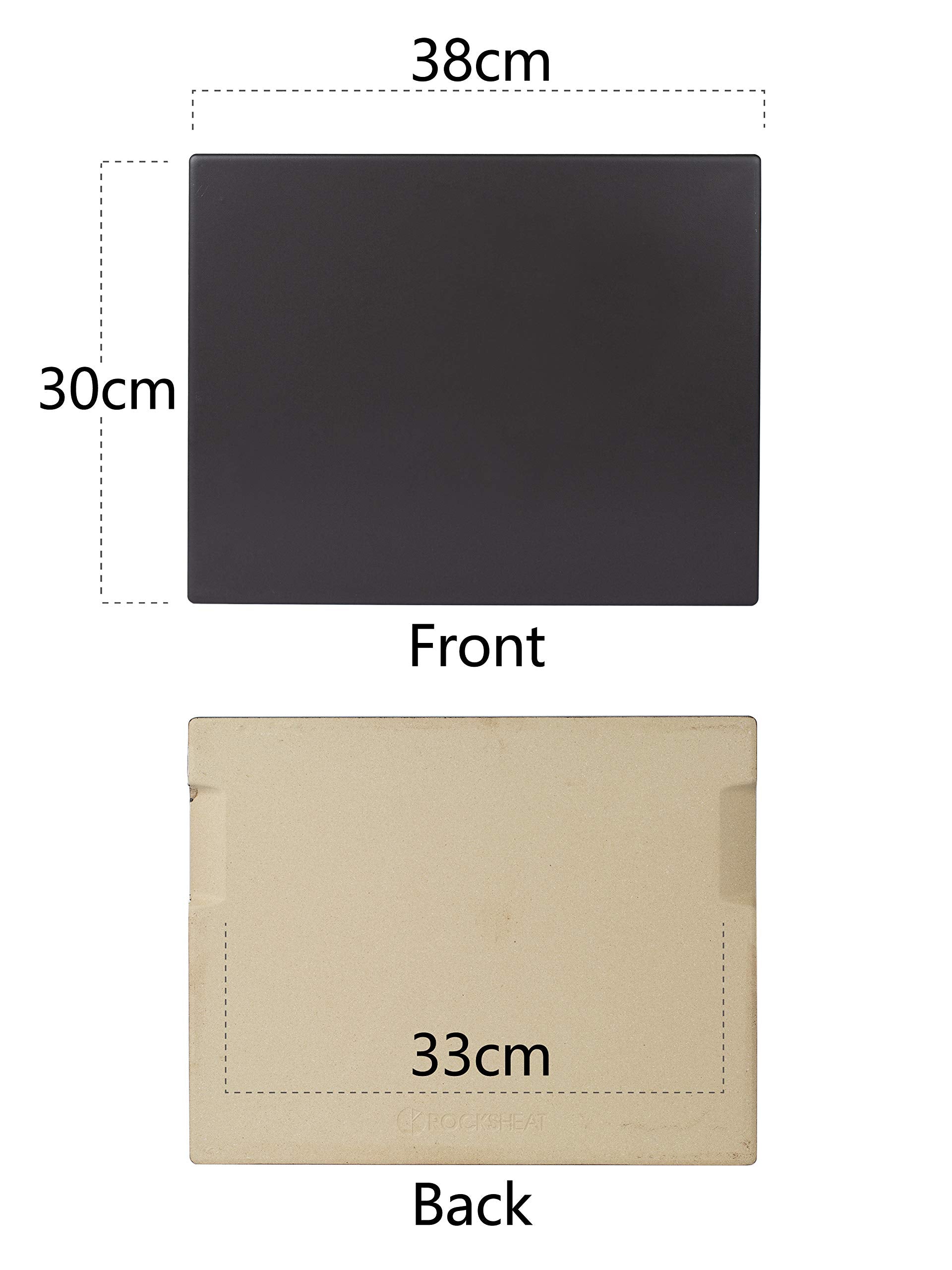 Rocksheat Ceramic Coating Pizza Stone – 30x38cm Rectangular Baking Stone