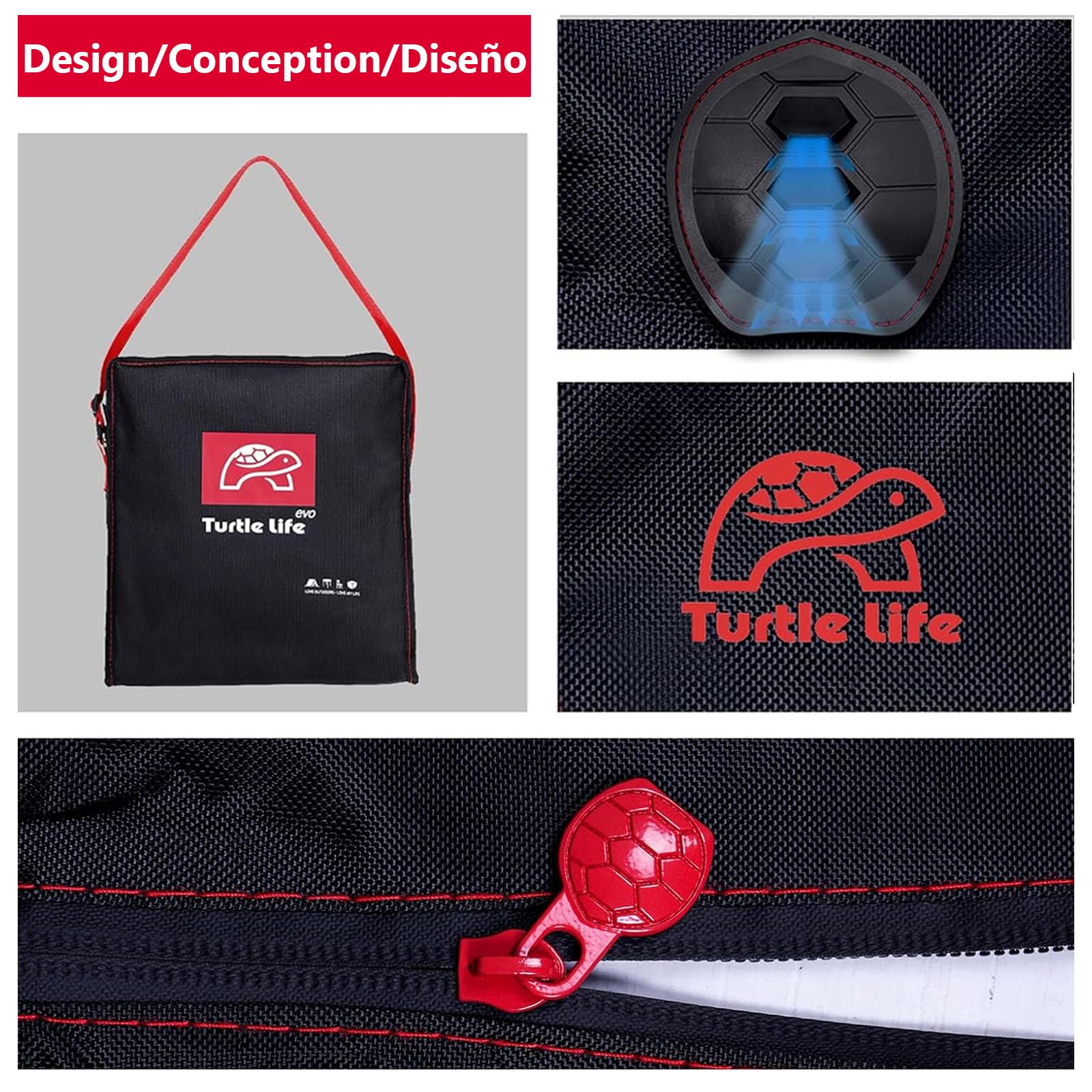 Turtle Life Waterproof Patio Single Sofa Cover - Black Oxford Fabric