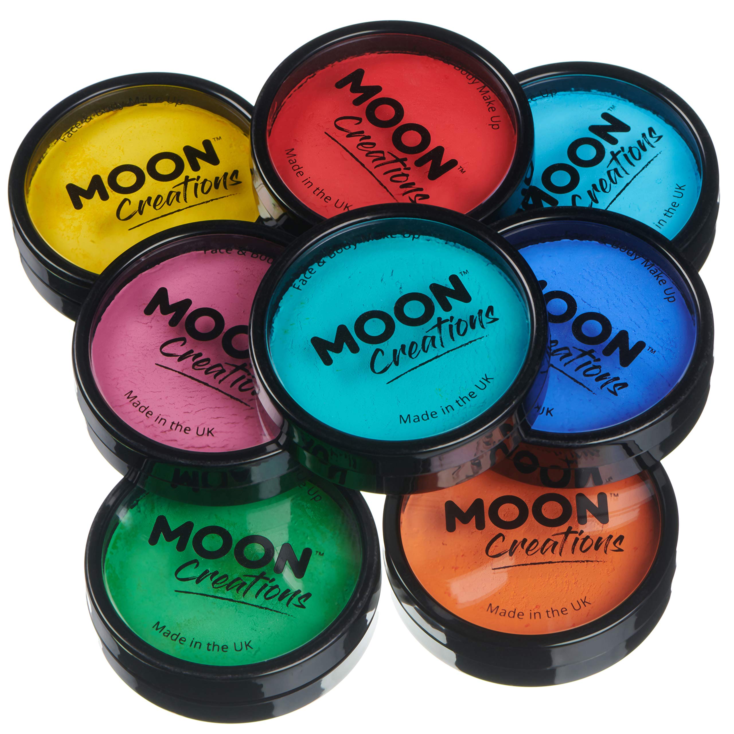 Moon Creations Pro Face & Body Paint Brights Set | 36g Vegan Makeup