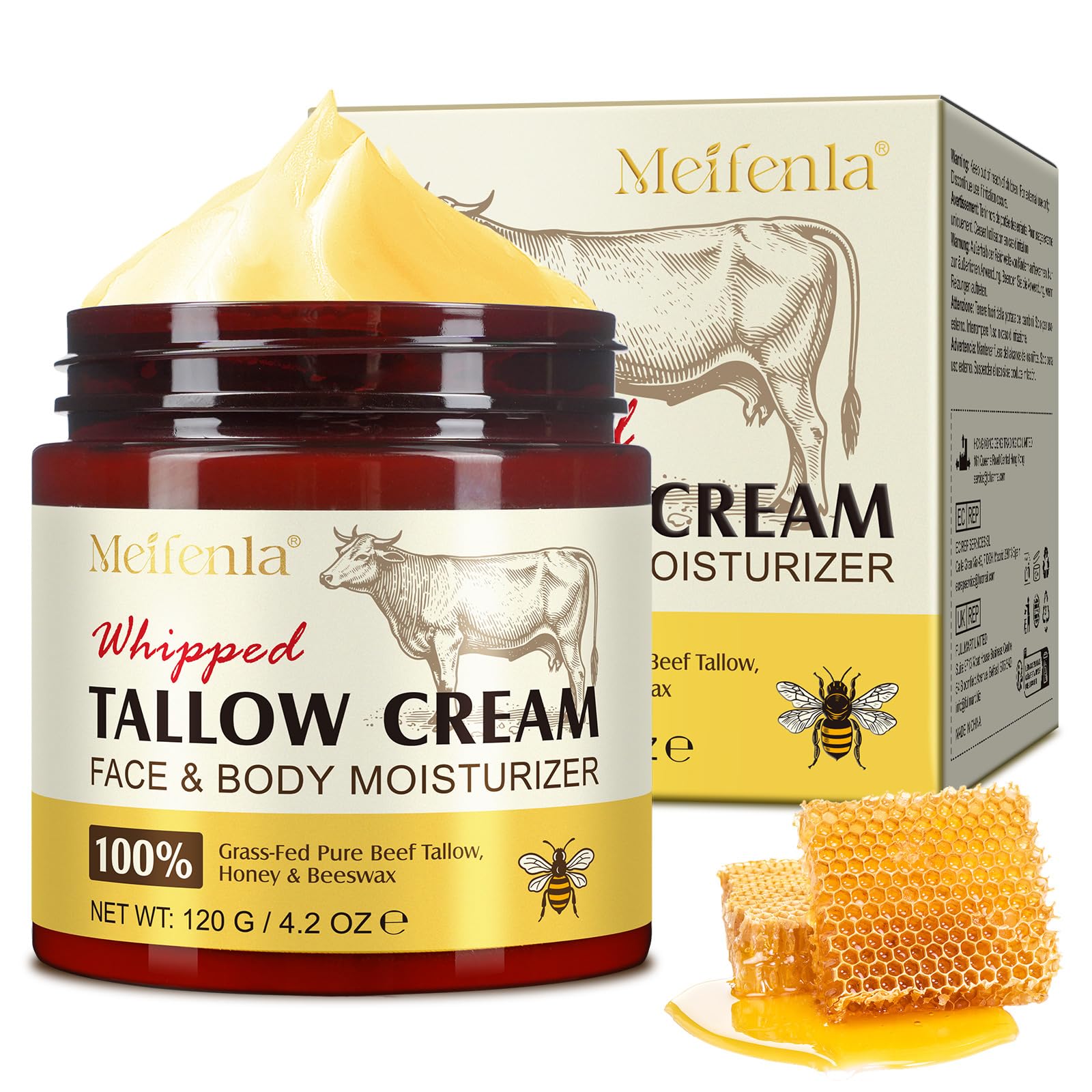 Jolof Store Whipped Beef Tallow and Honey Balm – Grass-Fed Moisturizer