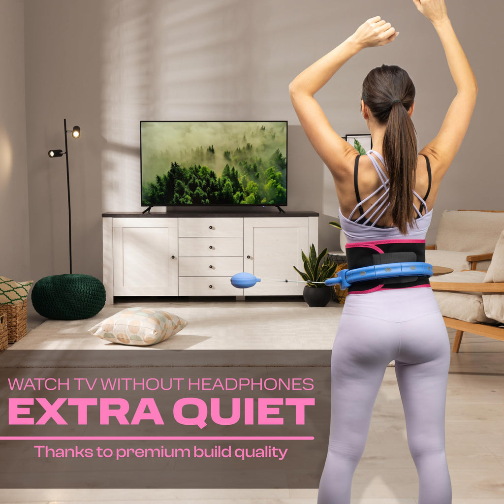 WELLRELAXX Smart Weighted Hula Hoop with Waist Slimmer Belt - 113cm
