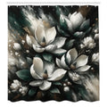 Abakuhaus Magnolia Floral Shower Curtain | Waterproof Fabric – 175 x 200 cm