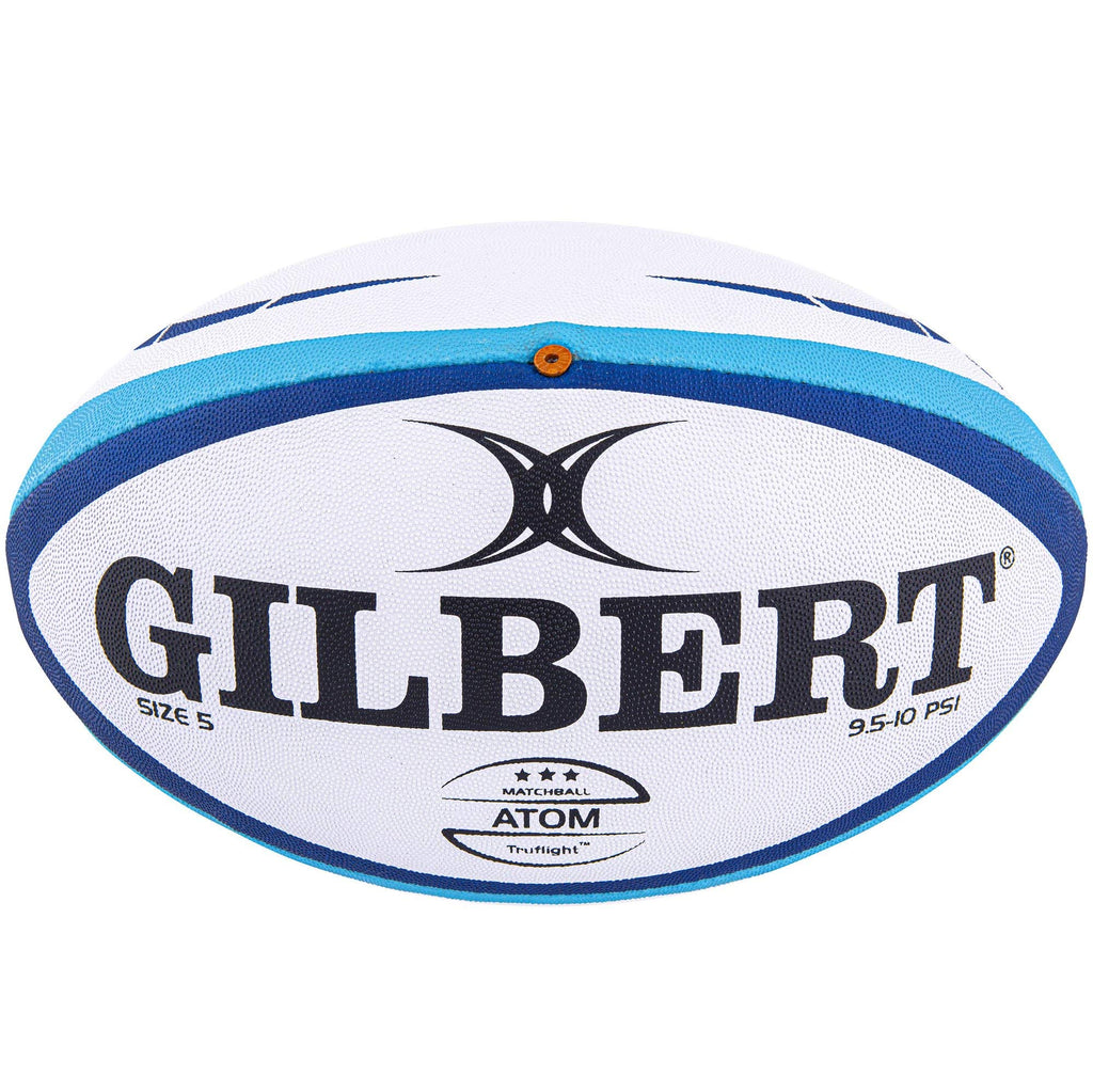 Gilbert Atom Match Rugby Ball – Size 5 Hand Stitched Blue Match Ball